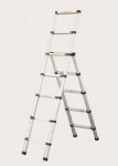 Telescopic ladder with 2 sides