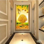 1 pieces-vertical-entrance-home decoration oil painting for wall,sitting room,living room,bedroom,lobby wall